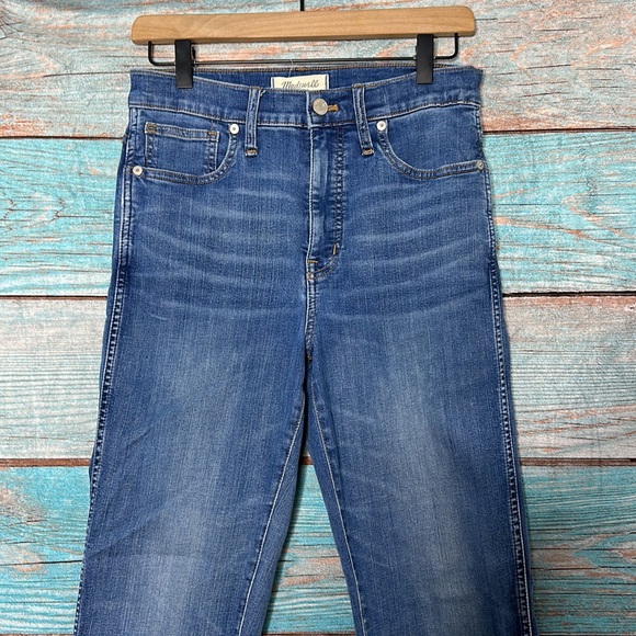 Madewell Blue Jeans Stovepipe Style Size 26 Frayed Hems - Picture 2 of 7